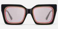 Trance - Square Black Sunglasses | Vooglam Angle View