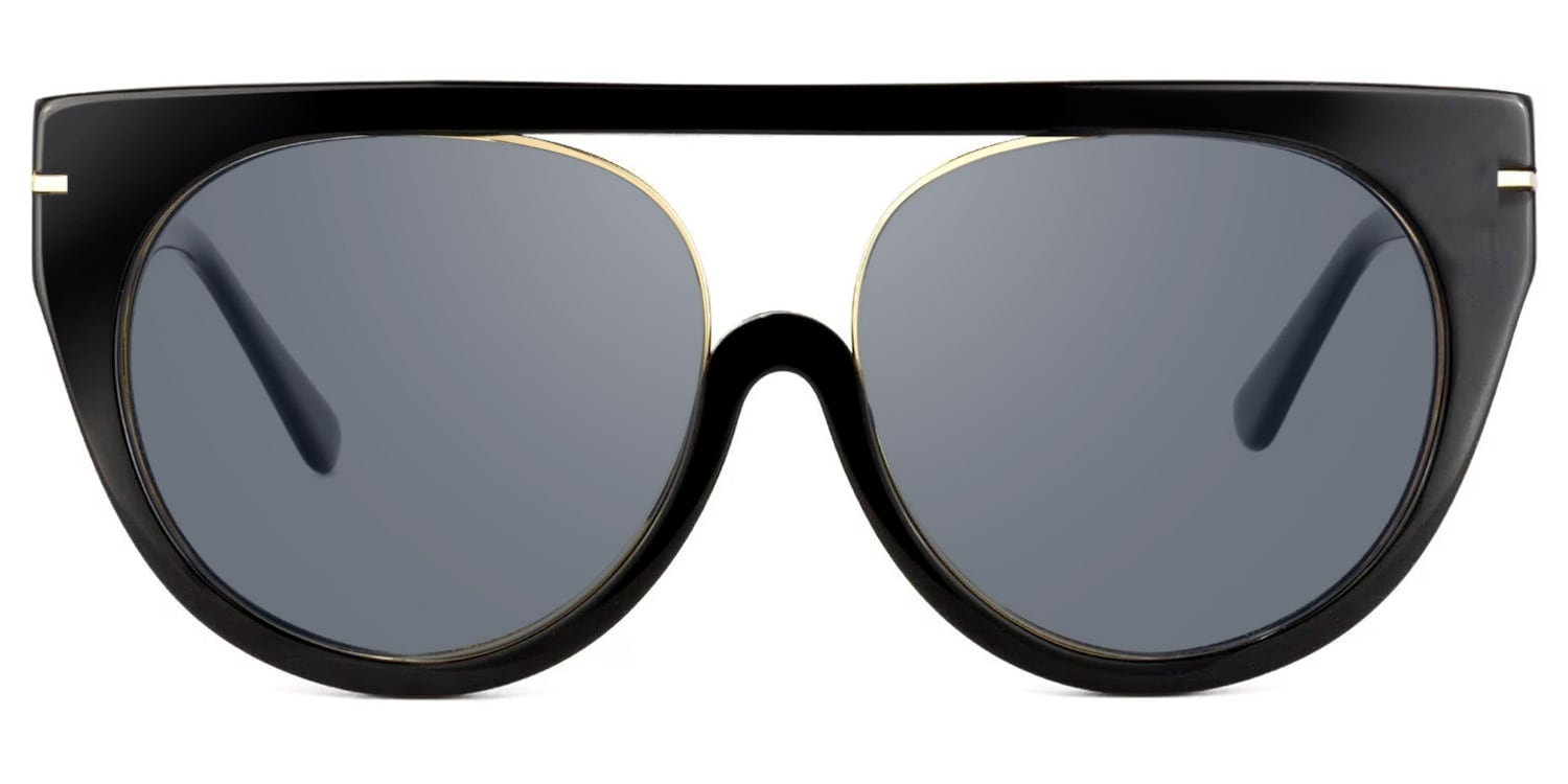 Patrice - Aviator Black Sunglasses - 1