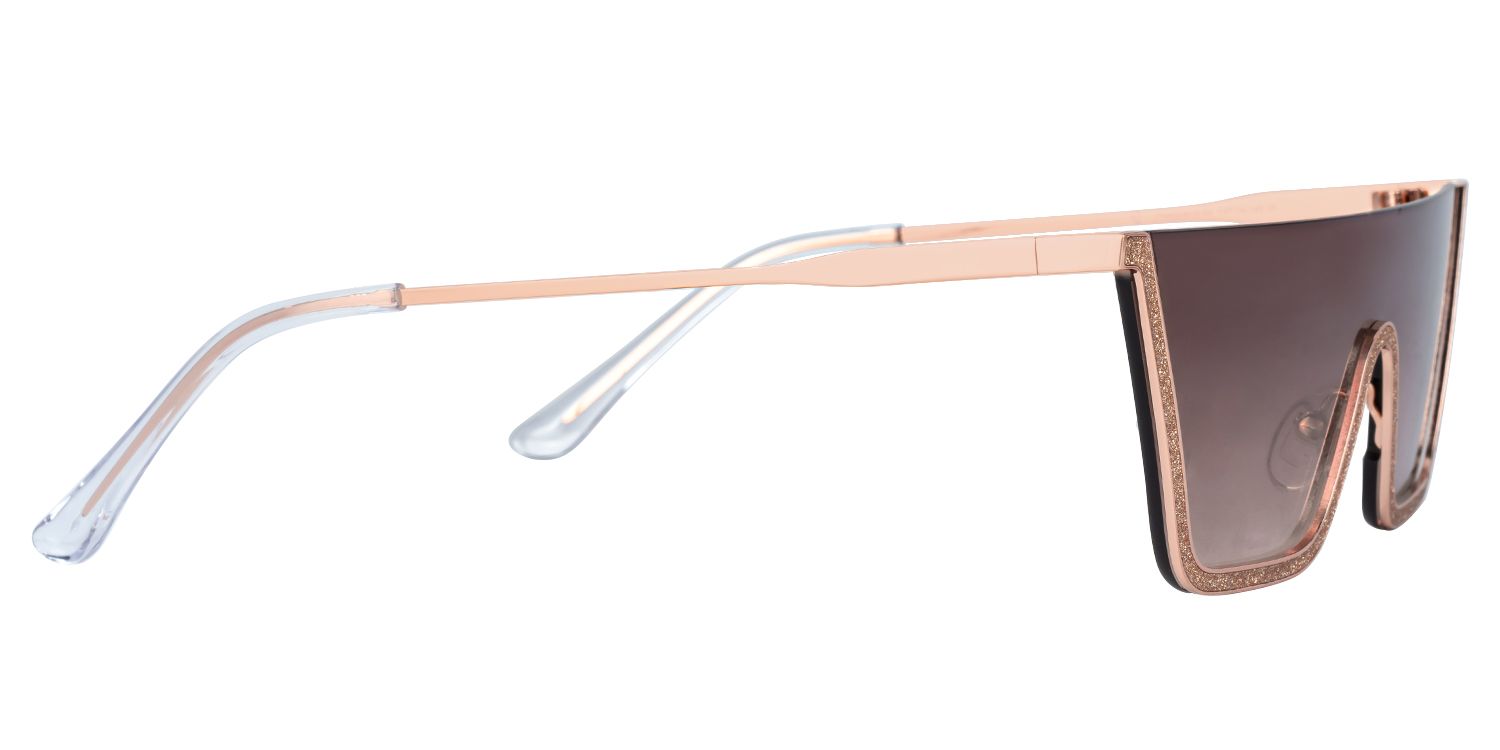 Lael - Cat Eye Champagne Sunglasses by Vooglam - Product View 4