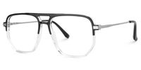 Elyes - Aviator Black/Crystal Eyeglasses | Vooglam Front View