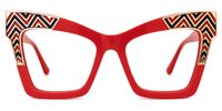 Danilo - Square Red Eyeglasses | Vooglam Angle View