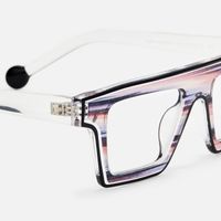 Treva - Rectangle Brown Eyeglasses | Vooglam Design Details