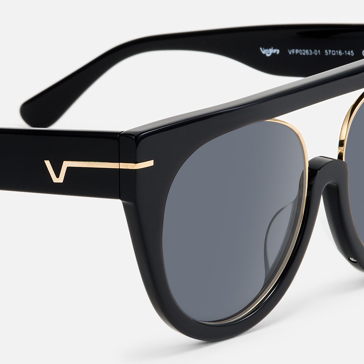 Patrice - Aviator Black Sunglasses product detail 4