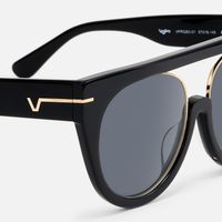 Patrice - Aviator Black Sunglasses │Vooglam Design Details
