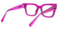 Lalasa - Pink Glitter Glasses Frames Leopard Print | Vooglam Side View