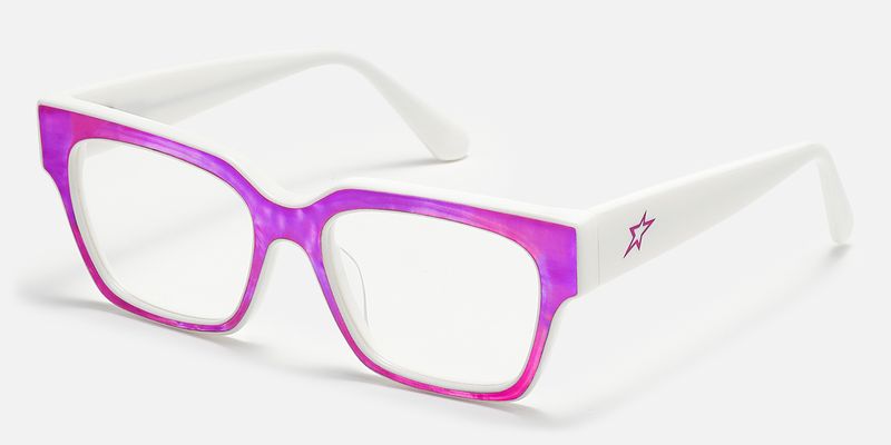 Qacha - Square Purple Eyeglasses