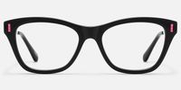Hype - Square Black Eyeglasses | Vooglam Angle View