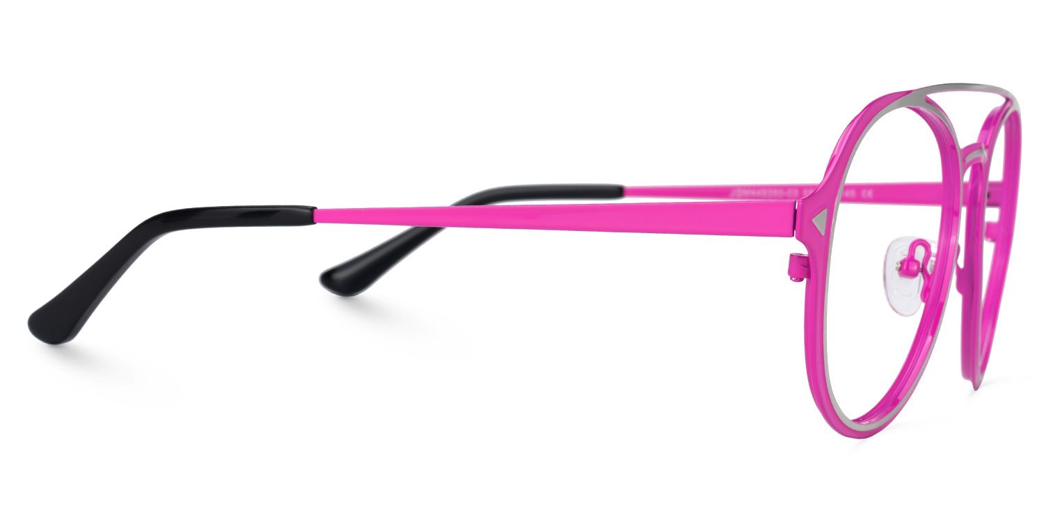 Ellasyn - Aviator Pink Eyeglasses | Vooglam 4