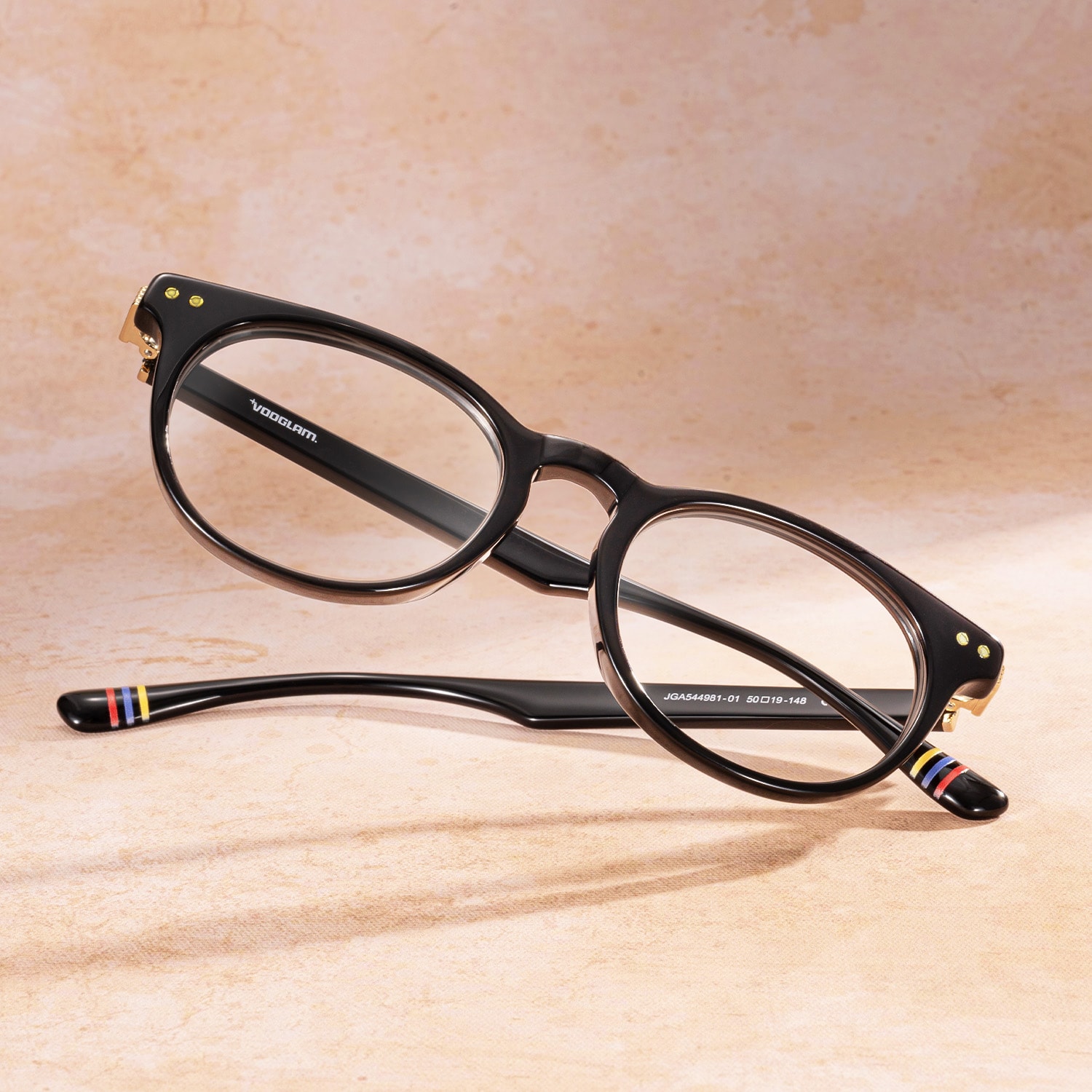 Vintel - Rectangle Black Eyeglasses - 1