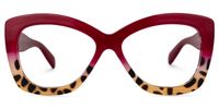 Undra - Butterfly Red/Tortoise Eyeglasses | Vooglam Angle View