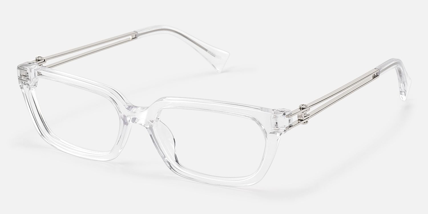 Scarpa - Light Clear Geometric Double Wire Glasses | Vooglam Front View