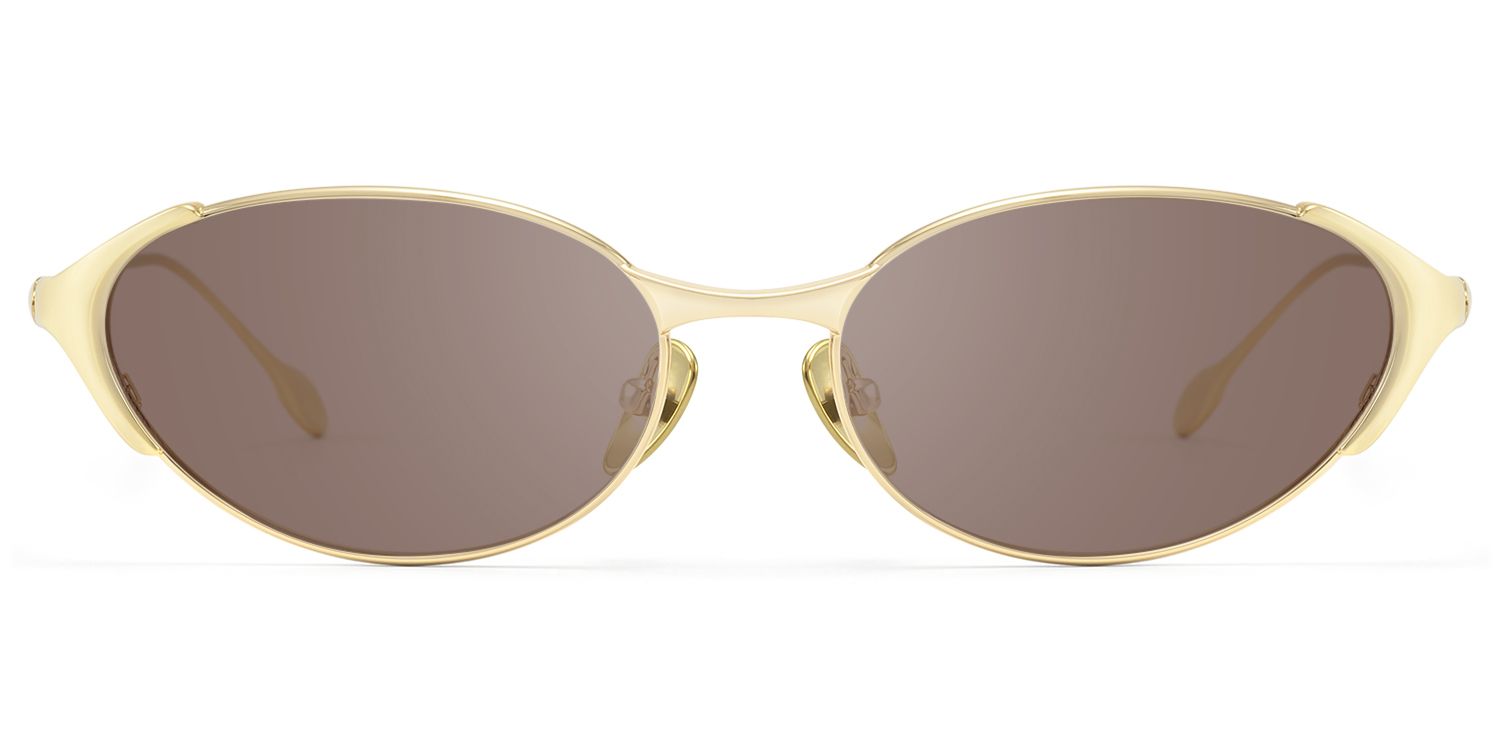 Frame Size of Ebisu - Vintage Oval Silver Brown Tinted Sunnies | Vooglam