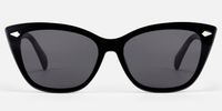 Fineen - Cat Eye Black Clip-on Sunglasses | Vooglam Angle View