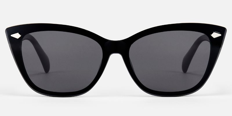 Fineen - Cat Eye Black Clip-on Sunglasses