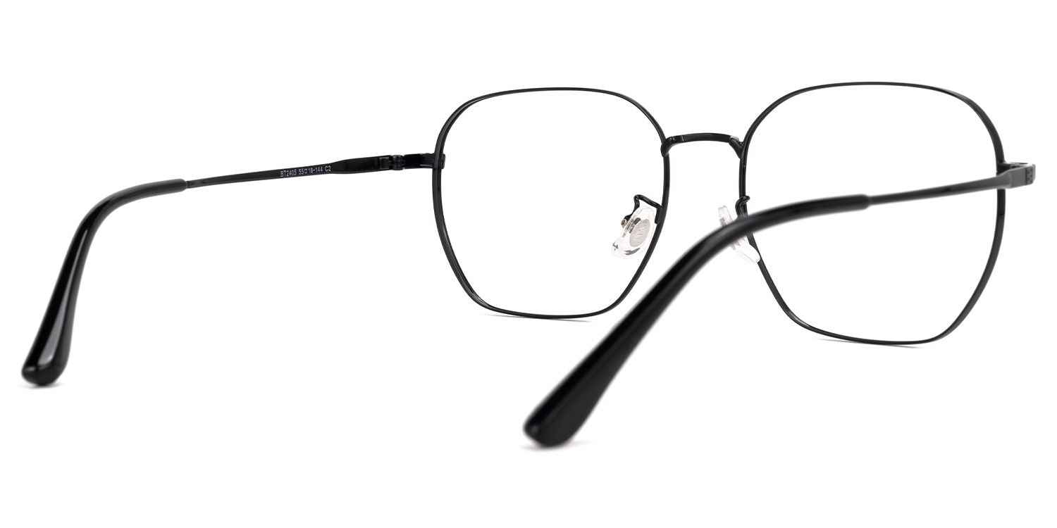Eissa - Round Black Eyeglasses | Vooglam Side View