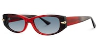 Erica - Rectangle Red Sunglasses - 2