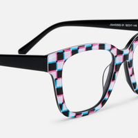 Laisha - Square Pattern Eyeglasses | Vooglam Design Details