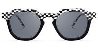 Mahsa - Geometric Pattern Sunglasses | Vooglam Angle View