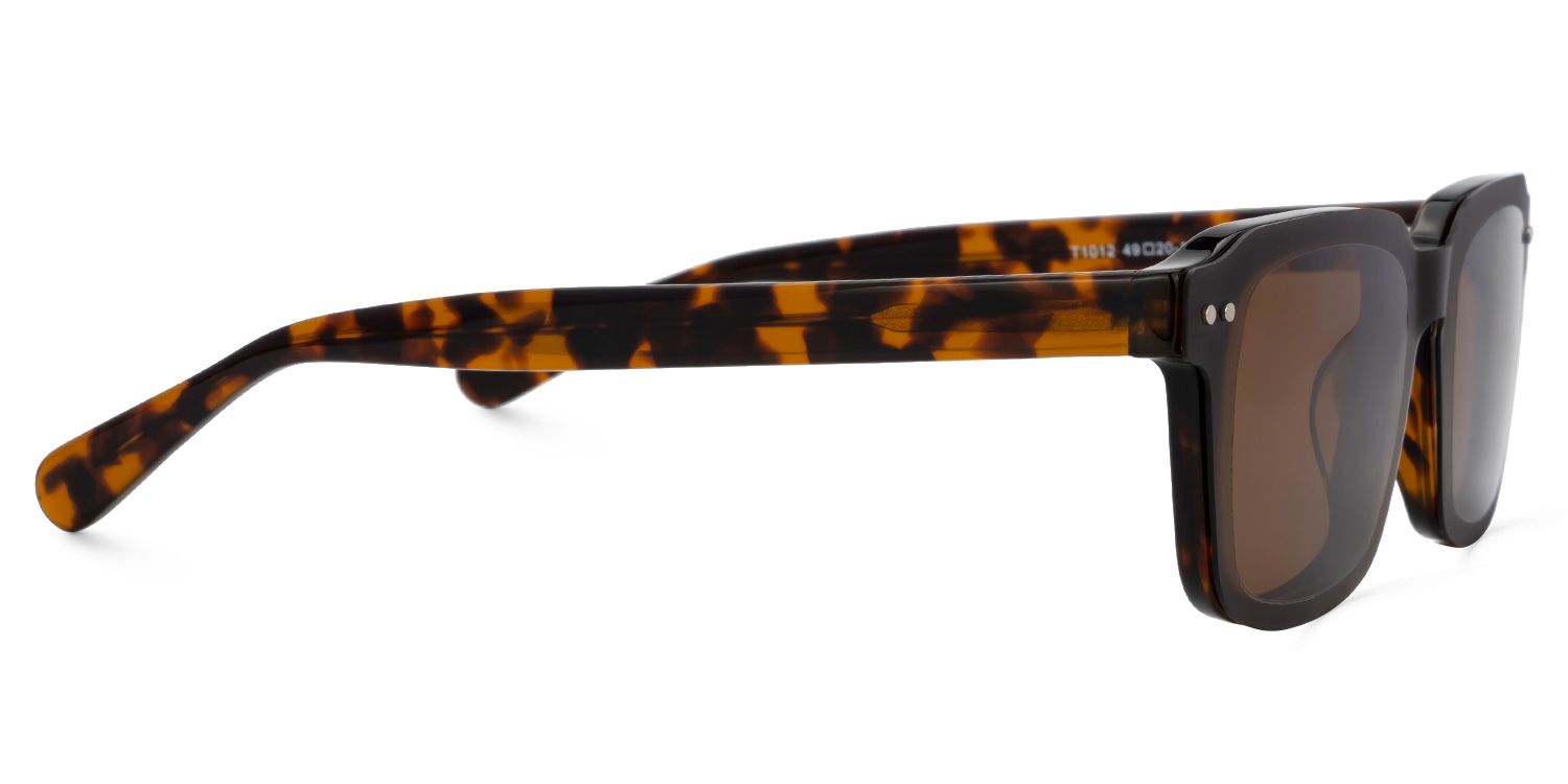 Nafisa - Rectangle Tortoise Sunglasses by Vooglam - Product View 5