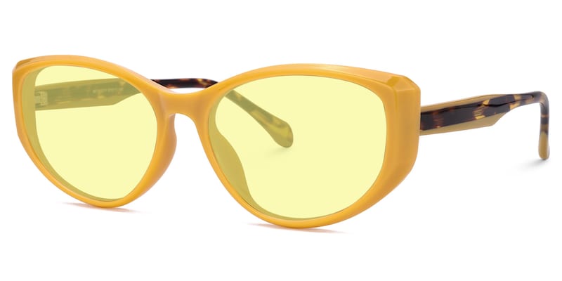 Macsen - Cat Eye Yellow Prescription Sunglasses