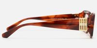 Aurelia - Refined Boho Red Tortoise Glasses | Vooglam Side View