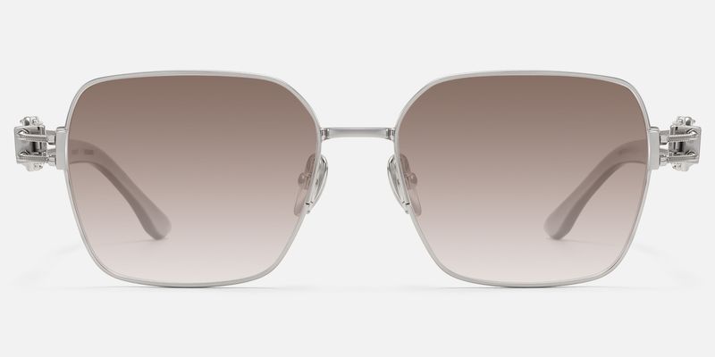 The Architect - Silver Gradient Gray Sunglasses | Vooglam