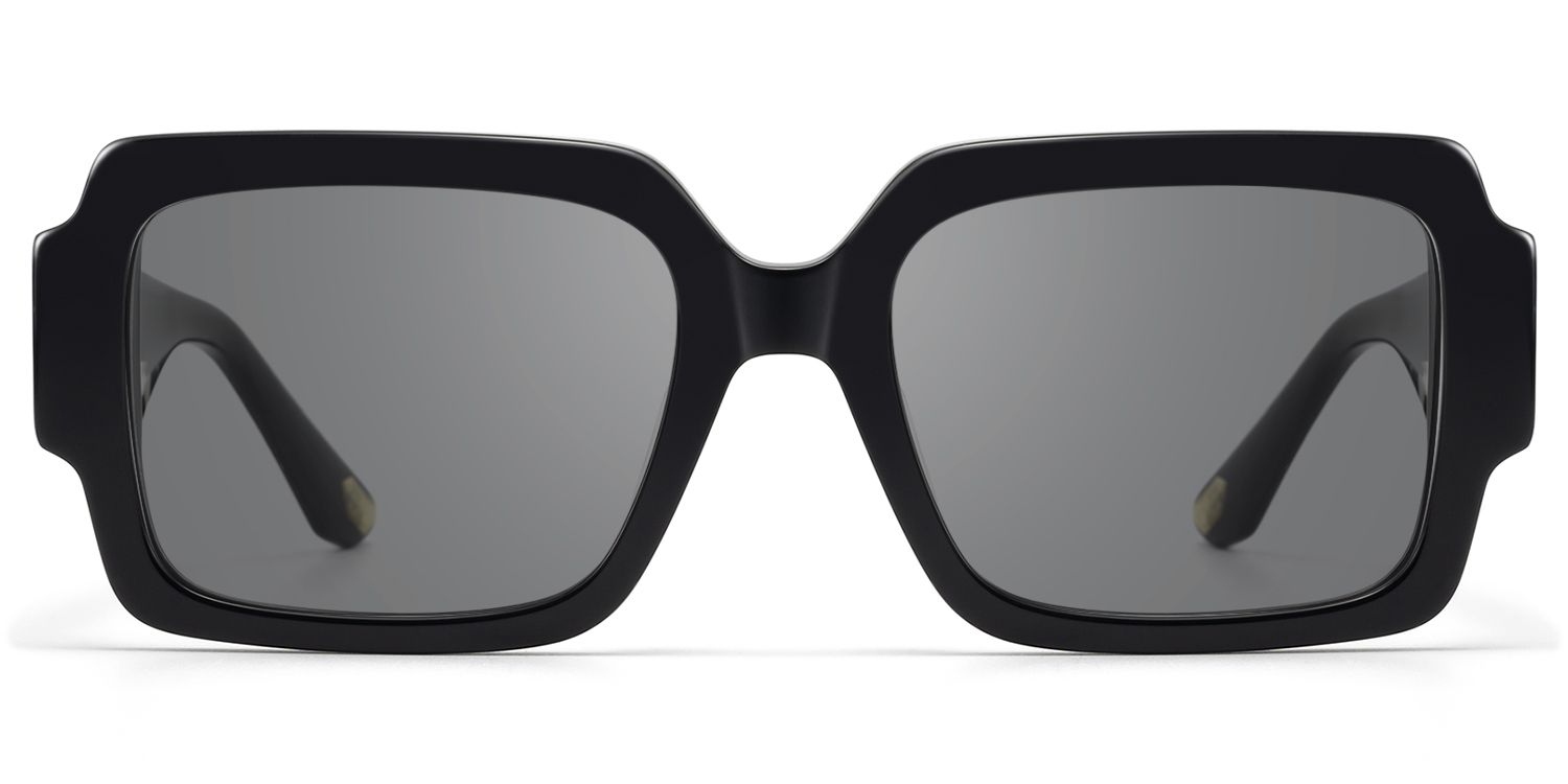 Axis - Gray Tint Black Art Deco Sunglasses | Vooglam Product Details 1