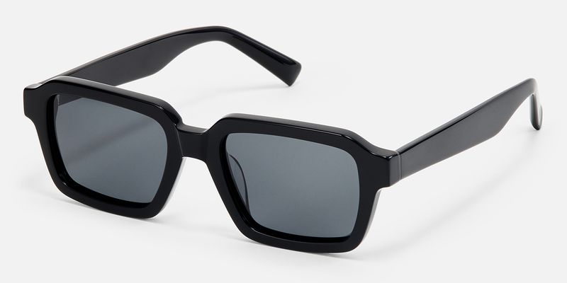 Jet - Rectangle Black Sunglasses