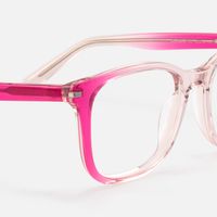 Holo - Square Pink Eyeglasses | Vooglam Design Details