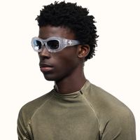 The Geologist - Geometric Transparent Sunglasses | Vooglam On Model 4