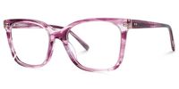 Jaelle - Square Purple Eyeglasses | Vooglam Front View