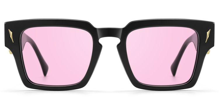 Stiletto - Pink Tinted Black Sword Sunglasses | Vooglam display picture 1