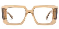 Ellery - Rectangle Champagne Eyeglasses | Vooglam Angle View