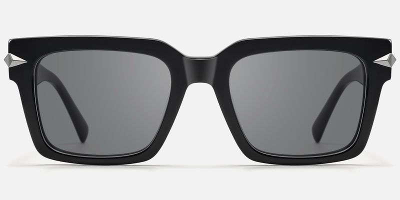 Covenant - Rectangle Black Sunglasses | Vooglam