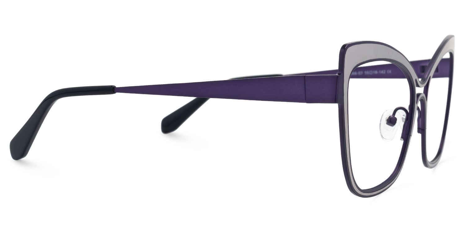 Eleuterio - Butterfly Purple Eyeglasses | Vooglam 4