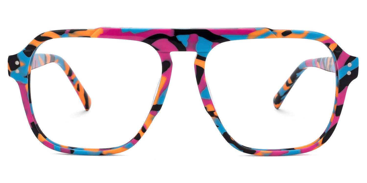 Sosa - Aviator Multicolor Eyeglasses | Vooglam Angle View