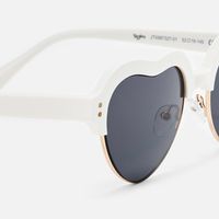 Galido - Geometric White Prescription Sunglasses | Vooglam Design Details