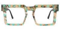 Elinoah - Square Floral Eyeglasses | Vooglam Angle View