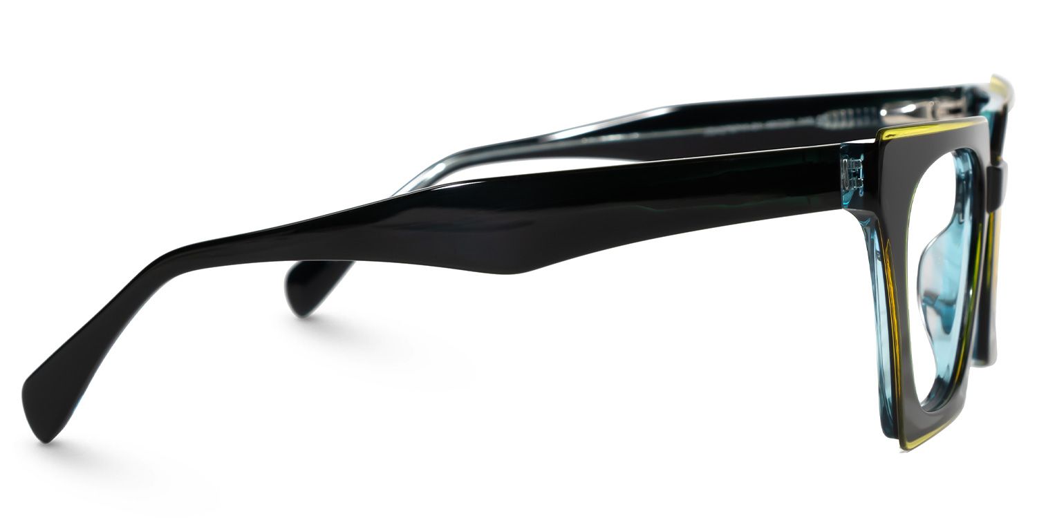 Karissa - Rectangle Black Eyeglasses | Vooglam 4