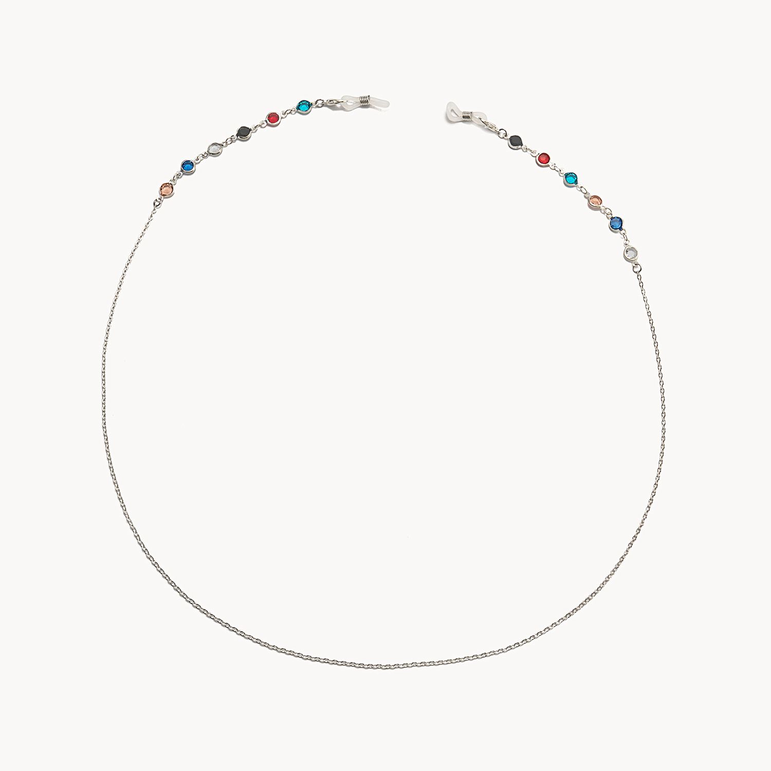 Cute Silver Glasses Chains | Vooglam.com Angle View