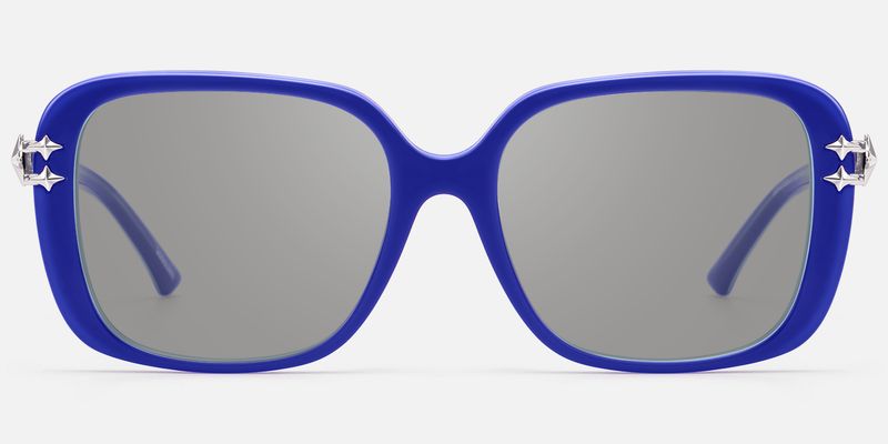Nova - Bright Blue Gray Tint Y2K Star Sunnies by Vooglam