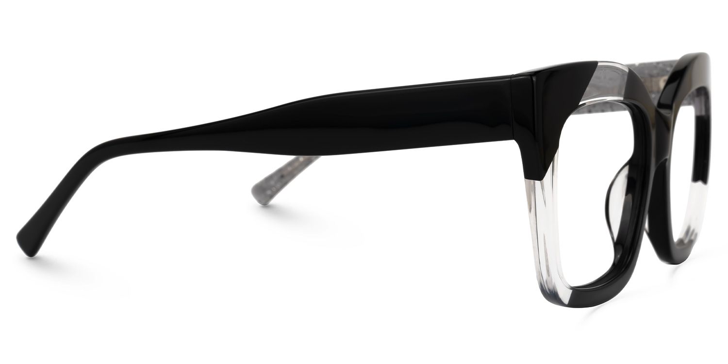 Terrie - Square Black Eyeglasses | Vooglam 4