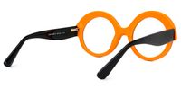 Admetus - Round Black/Orange Eyeglasses | Vooglam Side View