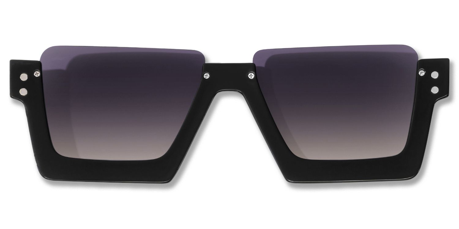 Dardhan - Rectangle Purple Sunglasses | Vooglam Angle View