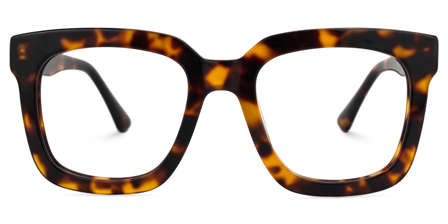 Eisa - Square Tortoise Eyeglasses | Vooglam Angle View