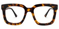 Eisa - Square Tortoise Eyeglasses | Vooglam Angle View