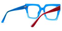 Darius - Square Red/Blue Eyeglasses | Vooglam Side View