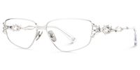 Spine - Geometric Silver Eyeglasses