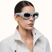 The Geologist - Gray Marble Sunglasses | Vooglam On Model 3