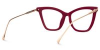 Hilary - Butterfly Red Eyeglasses | Vooglam Side View